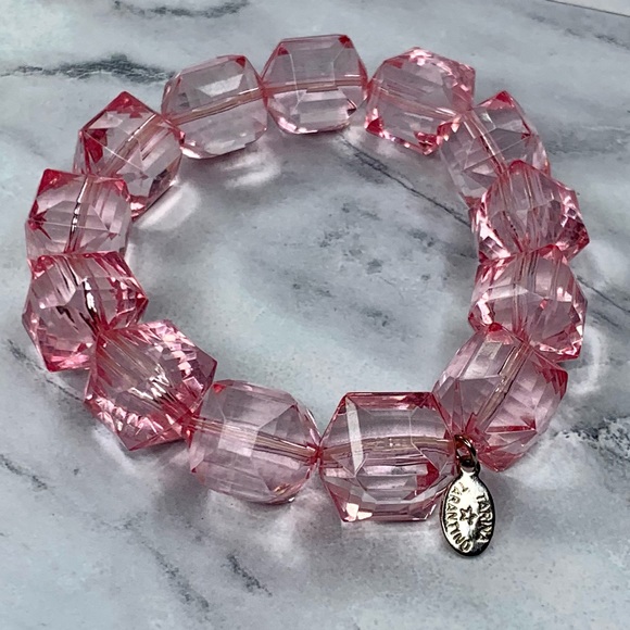Tarina Tarantino Pink Classic Lucite Bracelet